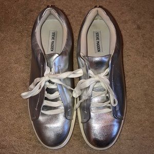 silver sneakers